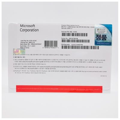 Windows 11 Pro OEM original avec support de langue coréenne
