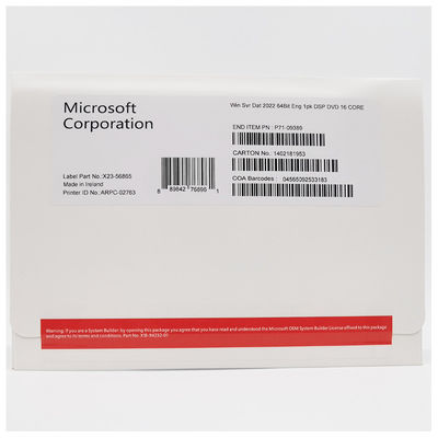 Système d'exploitation Windows Server 2022 Standard 64 bits DVD Version OEM