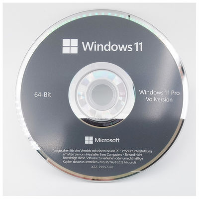 Microsoft Windows 11 Pro 64 bits allemand DVD OEM Système de génération de pack pour le nouveau PC