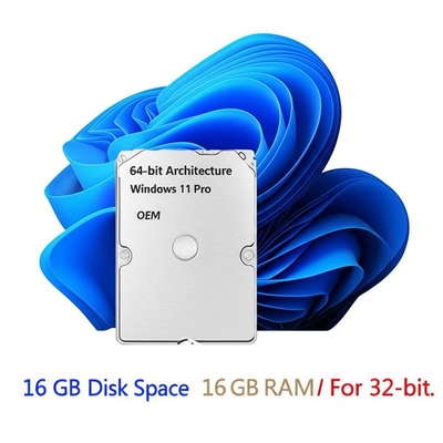 Architecture 64 bits Windows 11 Pro OEM 16 Go d'espace disque 1 Go de RAM Pour 32 bits