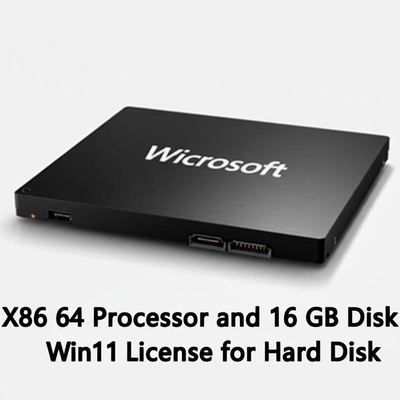 Processeur X86 64 et 16 Go d'espace disque Licence Win11 pour disque dur