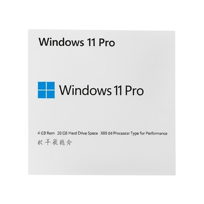 Windows 11 Pro OEM 4 Go de RAM 20 Go d'espace sur le disque dur X86 64 Type de processeur pour les performances