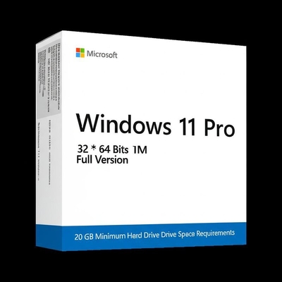 Windows 11 Pro OEM version complète 32*64 bits avec 20 Go d'espace disque dur minimum requis et prêt à être expédié immédiatement