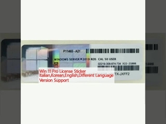 Win 11 Pro Licence Sticker Appui à la version italienne, coréenne, anglaise, de différentes langues
