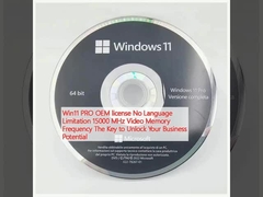 Licence Win11 PRO OEM Aucune limitation linguistique 15000 MHz Fréquence de mémoire vidéo La clé pour libérer votre potentiel commercial
